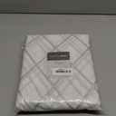 Madison Park Irina Embroidered Kitchen, Transitional Fabric Sheers Single Curtain Scarf for Living Room Light Privacy Curtain Diffusing Sunlight, 1-Panel Pack, 50" x 216", White/Grey