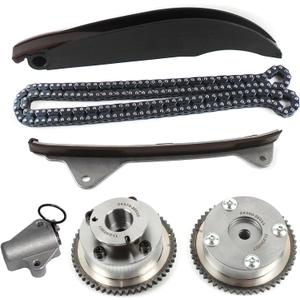 DAYSYORE Timing Chain Kit Intake & Exhaust VVT Gear Fits for Kia Soul Forte Cerato Forte5 Sportage for Tucson Kona 2.0L Replace OE 243212E010 243702E010 243502E011