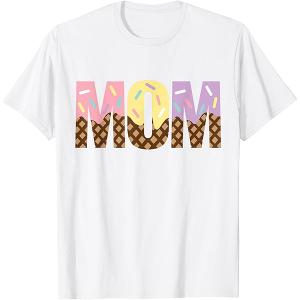 White, Mom T-shirt, Size XL