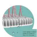 Baby Bottle Drying Rack Dryer Space Saving Travel Holder for Pump Cup Plastic Accessories(Black White)