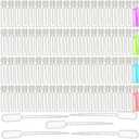 200Pcs Mini 1ml Clear Glass Perfume Sample Bottles with 5 Droppers, Empty Refillable Cologne Decant Bottles, Travel Tester Vials for Fragrance, Essential Oils, DIY Liquids