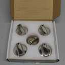 AMI PARTS WB03X24818 Gas Stove Knob Replacement for GE, 100% Stainless Steel Stove Replacement Knobs PS11729081 AP5989029, Compatible with ge Stove Knob (Not Universal)