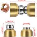 Sumnacon 2Pcs Stainless Steel Mini Door Stoppers- Powerful Magnetic Door Stop with Screws,Heavy Duty Door Holder for Bedroom Bathroom Kitchen Home Office, Gold