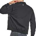 NORTHYARD Men's Bomber Jacket Lightweight Casual Windbreaker Zip Up Fashion Windproof Coat Spring Fall (Black, L)