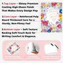 2 x Mothers Day Card for Mom, Wife, Grandma or Step Mom, Happy Mother's Day Card from Daughter, Son or Husband, Beautiful Floral Design