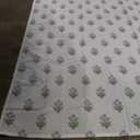 Sheer Curtains 52 x 96 in 2 Panels Set for Sliding Glass Doors,Dusty Baby Blue Linen Floral Country Leaf Curtains for Bedroom Living Room Livingroom