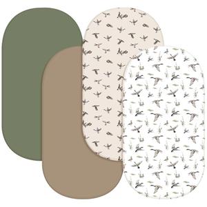 CroBlissful 3Pack Mallard Duck Bassinet Sheets 32 x 16 x 4 Inches Hunting Stretchy Neutral Fitted Sheets Mallard Duck Baby Stuff Bedding for Standard Bassinet Mattress Gift Set