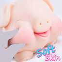 Realistic Sex Doll Torso for Men - Pig Animal Male Masturbator with Tight Vaginal and Deep Anal, Full Size Cute Piggy Sex Toy Pocket Pussy Male Stroker Adult Toy for Men Women Sex Pleasure White 5 lb