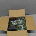 Der Rose 4Pcs Fake Plants Hanging Artificial Ivy Vine Faux Eucalyptus Hanging Plants, Boston Fern, String of Pearls for Living Room Bedroom Boho Wall Shelf Indoor Outdoor Decor (Black Pots-4pcs Green)