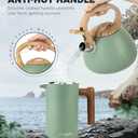 POLIVIAR Tea Kettle, 2.7 Quart Stovetop Tea Kettle, Audible Whistling Teapot with Crackle Finish, Food Grade Stainless Steel for Anti-Rust, Anti Hot Handle, Suitable for All Heat Sources (JX2023-LRG)