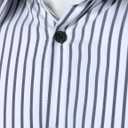 JOGAL Mens Striped Shirts Long Sleeve Textured Satin Party Shirt Slim Fit Wrinkle-Free Button Down Shirts (L)