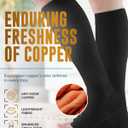 Doctor's Select 3 Pairs Copper Toeless Compression Socks Women & Men - 20-30 mmHg Open Toe Compression Socks Knee High Women