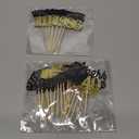 24 Pcs Glitter 40th Birthday Cupcake Toppers for Celebrating Forty Years Old Birthday Party Decorations (Black&Gold)