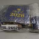 2026 Graduation Decorations, 
Grad Disposable Dinnerware(Serve 25)