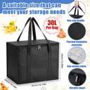 3 Set Insulated Food Delivery Bag Kits 16" X 10" X 13" Insulated Delivery Bag Pizza Warmer Bags Cooler Drink Carrier Hot/Cold Transport for Travel Car Catering
