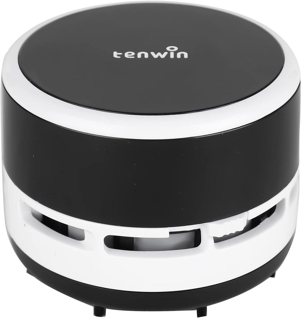 Mini Vacuum Cleaner, Portable Desktop Vacuum Cordless, Handheld Dust Sweeper Battery Operated, Low Noise and Strong Suction for Home/Office/School/Car/Keyboard(Battery not Include) (Black)