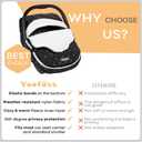 Yoofoss Baby Car Seat Cover Winter Carseat Canopies Cover to Protect Baby from Cold Wind, Super Warm Plush Fleece Baby Carrier Cover for Infant Boys Girls (Stars)