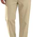 Mens Linenl Pants Casual Loose Straight Elastic Suit Waist Drawstring Trousers Lightweight Beach Vacation Pants (Beige, L)