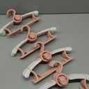 HGYZE Baby Hangers for Closet, Non-Slip 11"-14" Adjustable Infant Clothes Hanger for Nursery, 0-18yrs Plastic Kid Hanger Clothing Organizer, Children Pink Plastic Rack for Newborn Toddler Coat, 20pcs