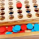 Glintoper Tic Tac Toe & 4 in a Row Tables Game Set, Classic Board Line Up 4 for Living Room Rustic Table Decor and Use as Game Top Wood Guest Room Decor Strategy Board Games for Families