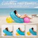 Funscape Inflatable Pool Recliner Lounger, Swimming Pool Floating Lounge, Adult Sun Tanning Chair W/Cup Holder, Beach Water Sofa Floaties, Fun Yard Summer Party Gift for Boys Girls Teens Family Women