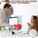 Roowest 10 Pcs Inspirational Compact Mirror Bulk You're Awesome Reminder Appreciation Gifts for Women Employee Coworker Friends Sisterhood Mothers Day Party Favors Pocket Mirrors (White)