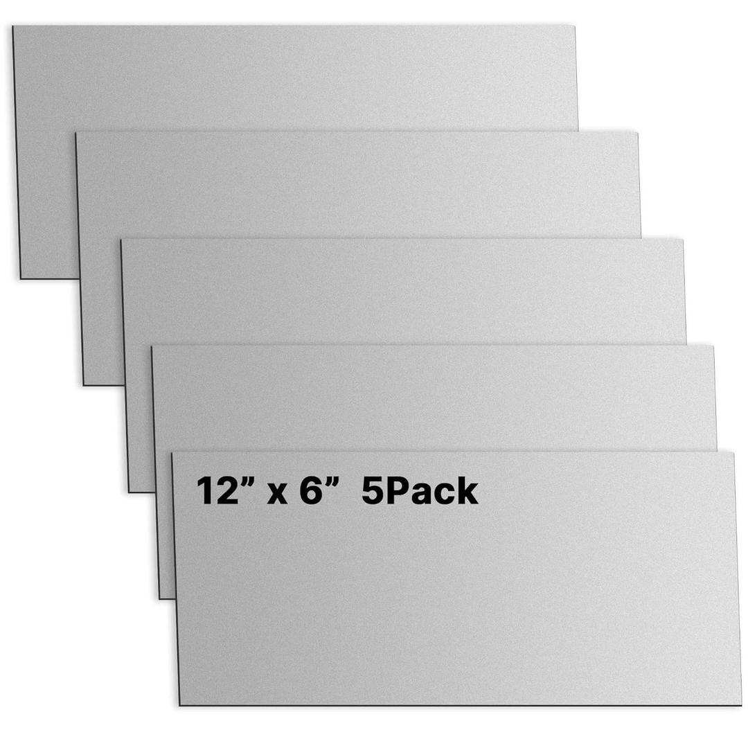 5 Pack 20 Gauge Sheet Metal Steel, 12" x 6" Cold Rolled Steel Sheet Plate,Durable Weldable Plate for DIY, Auto Repair, Industrial Projects