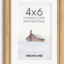 Dreamland 4x6 Picture Frame, Oak Wood 4 by 6 Frames for Tabletop & Wall Display, 4x6 Picture Frame Matted to 3.5x5, Rustic Wood 4 x 6 Photo Frames with Tempered Glass (USA-Sourced White Oak Wood)