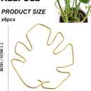 6 x 6PCS Monstera Plant Stem Support , Monstera Stabilizer Grapple Holder Unique Design for Turtle Shell Bamboo Clamp Set, Ideal Plant Support Stakes for Thriving Growth Indoor Climbing Plant (Gold)