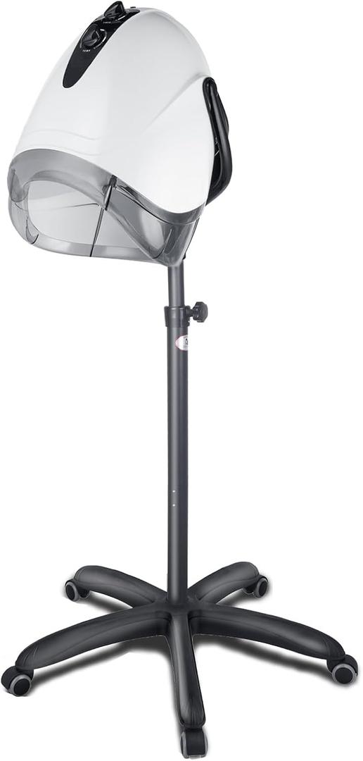 1000W Professional Hooded Hair Dryer,Standing Blow Hair Dryer with Cap and Wheels,Temperature and time are Adjustable,Suitable for Salon and Home