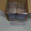 Audio Cassette Tape case Clear/Clear Square Edge Audio Cassette Tape Storage 10 Pack