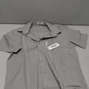 COOFANDY Mens Casual Button Down Short Sleeve Shirts Cuban Camp Guayabera Beach Tops, Light Grey, Small