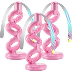 Fly Fans for Tables Fly Repellent Outdoor Keep Flies Away, Flies Spinner Table Top with Holographic Blades, Bug Traps for Picnic, Party, BBQ (Pink)