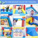 Baralir Inflatable Bounce House for Kids 3-6, Toddler Jumper with Slide and Ball Pit Water Pool(with Sun Cover), Perfect for Outdoor Indoor Kids Party - Blower Included