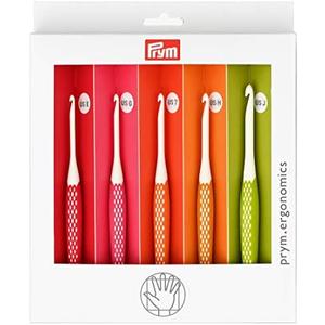 Prym Ergonomics Crochet Hook Set, Small (E, G, 7, H, J) 5 pack