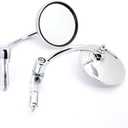 Classic Chrome Motorcycle Bar End Mirrors, Universal Round Rearview Side Mirrors Fit for 7/8'' Motorcycle Handlebar