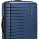 Traveler's Choice Archer Polycarbonate Expandable Luggage with Spinner Wheels, Blue, Checked 26-Inch