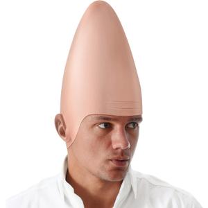 Spooktacular Creations Halloween Cone Bald Head, Latex Bald Wig Cap for Men Woman Adult Kid, Boy Girl Halloween Alien Cosplay Costume Accessory, Egg Shaped Head Party Dress Up, Masquerade Makeup Prop