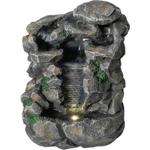 Waterfall Fountain Indoor Water Fall Theme Tabletop Zen Fountain for Home Decor Desk Fountain for Relaxation Meditation(Waterfall)