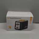 Toastmaster 2-Slice Toaster - Black with Stainless Steel - Kitchen Essential for Sandwich Bread & Breakfast Toast - Toaster with Wide Slots, High Rise Toast Lift & Cool-Touch Exterior