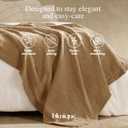 Chenille Throw Blanket for Couch, Cozy Soft Blanket Lightweight Decorative Throw for Living Room Sofa Chair, Stylish Home Decor, Ideal for Gifting, Khaki 50"x60"