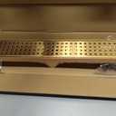 Linear Shower Drain, 24 Inch Gold Shower Drain with Removable Square Hole Cover Grate, Bathroom Modern 304 Stainless Steel Brushed Gold Shower Floor Drain with Adjustable Feet,Hair Catcher