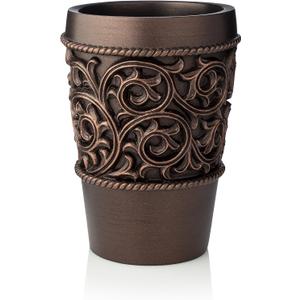 Essentra Home Bronze Bathroom Tumbler Cup for Vanity Countertops, Also Great as Pencil/Pen Holder and Makeup Brush Holder