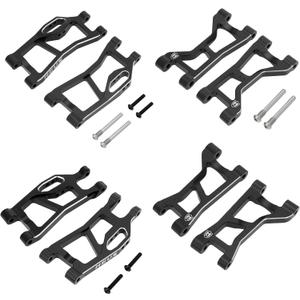 MEUS RACING Aluminum Suspension Arms Kit for Traxxas 1/16 Mini Maxx Upgrade Parts #10731 (Black)