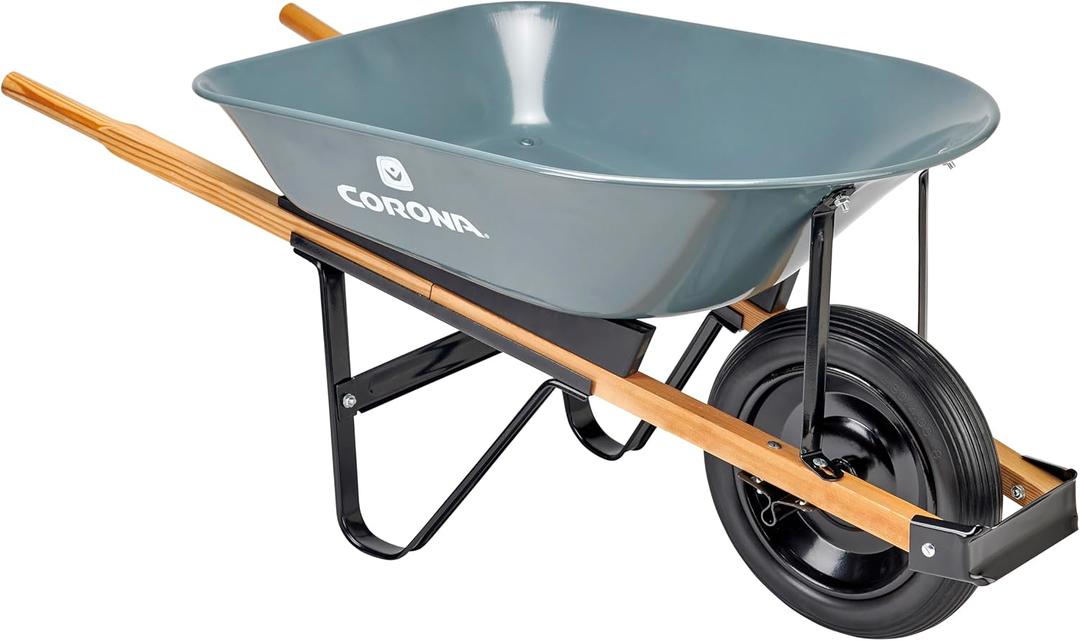Corona Tools Wheelbarrow in a Box 5 Cubic Foot Heavy Duty Garden Cart with 15 Flat-Free Tire for Gardening, Planting & Outdoor Use