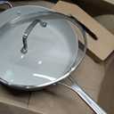 KitchenAid Hard Anodized Ceramic Induction Nonstick Cookware Saute Pan/Jumbo Cooker with Lid and Helper Handle, Dishwasher Safe, 5 Quart Non Stick Sauteuse with Stainless Steel Handles - Agave Blue