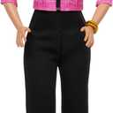 Barbie Careers Doll & Accessories, Future Leader with Blonde Hair Wearing Outfit with 2 Golden Bracelets & B Pin, Includes Sticker for Kids