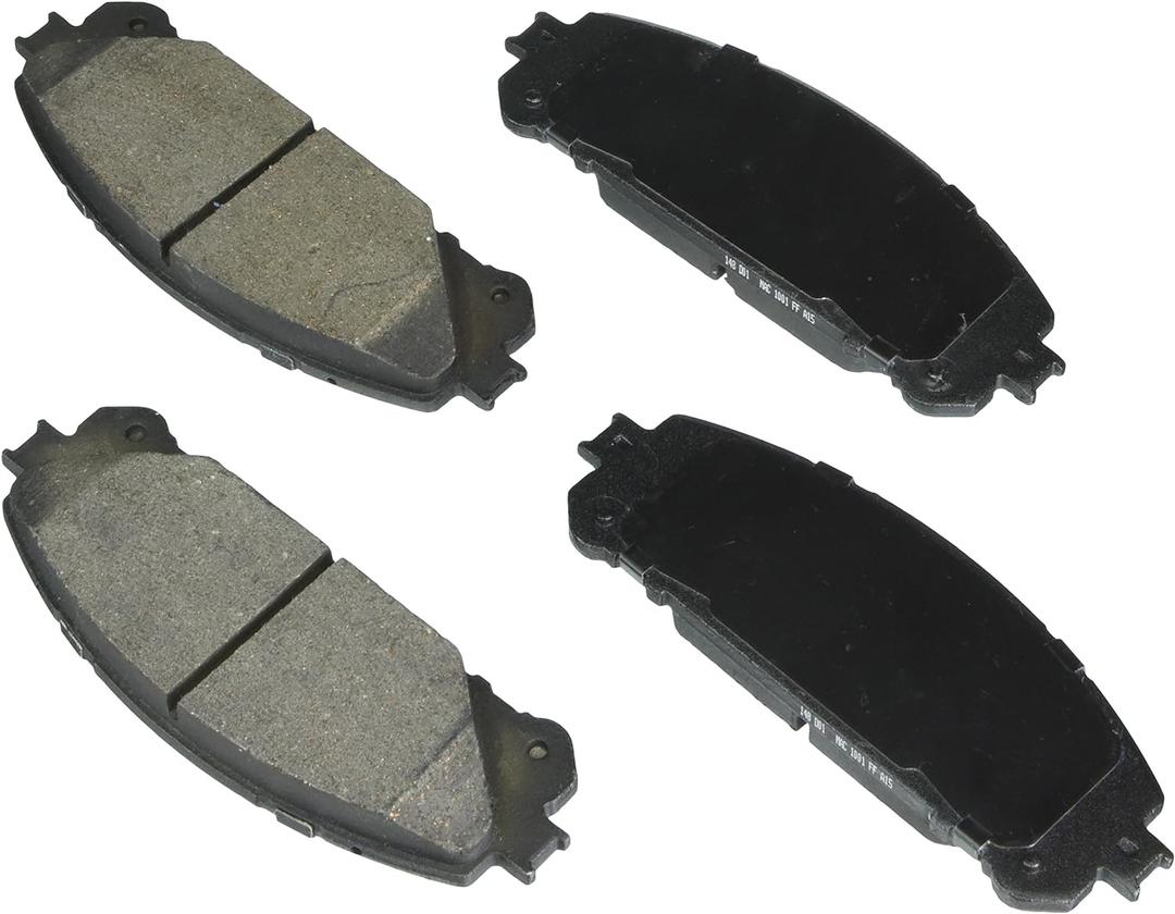 BOSCH BE1324H Blue Ceramic Disc Brake Pad Set w/Hardware - Compatible with Select Lexus NX200t, NX250, NX300/300h, NX350/350h, RX350/350L, RX450h; Toyota Camry, Highlander, RAV4, Sienna + More; FRONT