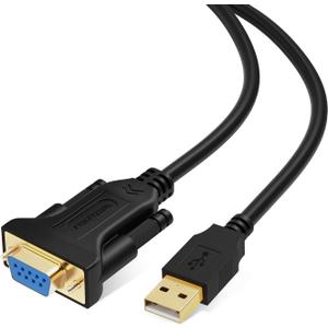 CableCreation USB to RS232 Serial Adapter (FTDI Chipset), USB to RS232 Gold Plated DB9 Serial Converter Cable for Windows 11, 10, 8.1, 8, 7, Vista, XP, 2000, Linux and Mac OS X, macOS, 3.3 Feet/1M