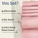 Extra Deep Queen Sheet Set - 6 Piece Breathable and Cooling Sheets - Hotel Luxury Bedding for Women, Men, Kids & Teens - Easy & Secure Fit - Soft, Wrinkle Free & Comfy - Extra Deep Pockets - Baby Pink